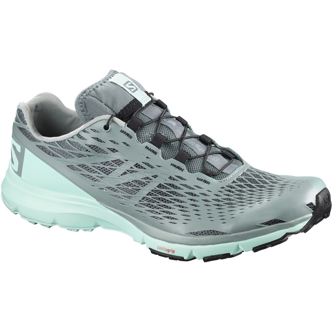 Chaussure Running Salomon Femme Turquoise Clair / Grise - Salomon XA AMPHIB W - France (7159-QGOHX)